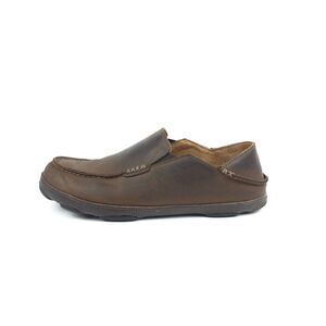 OLUKAI Moloa Leather Slip On Shoes Beachy Boho Coastal Hawaiian VSCO Casual 11.5